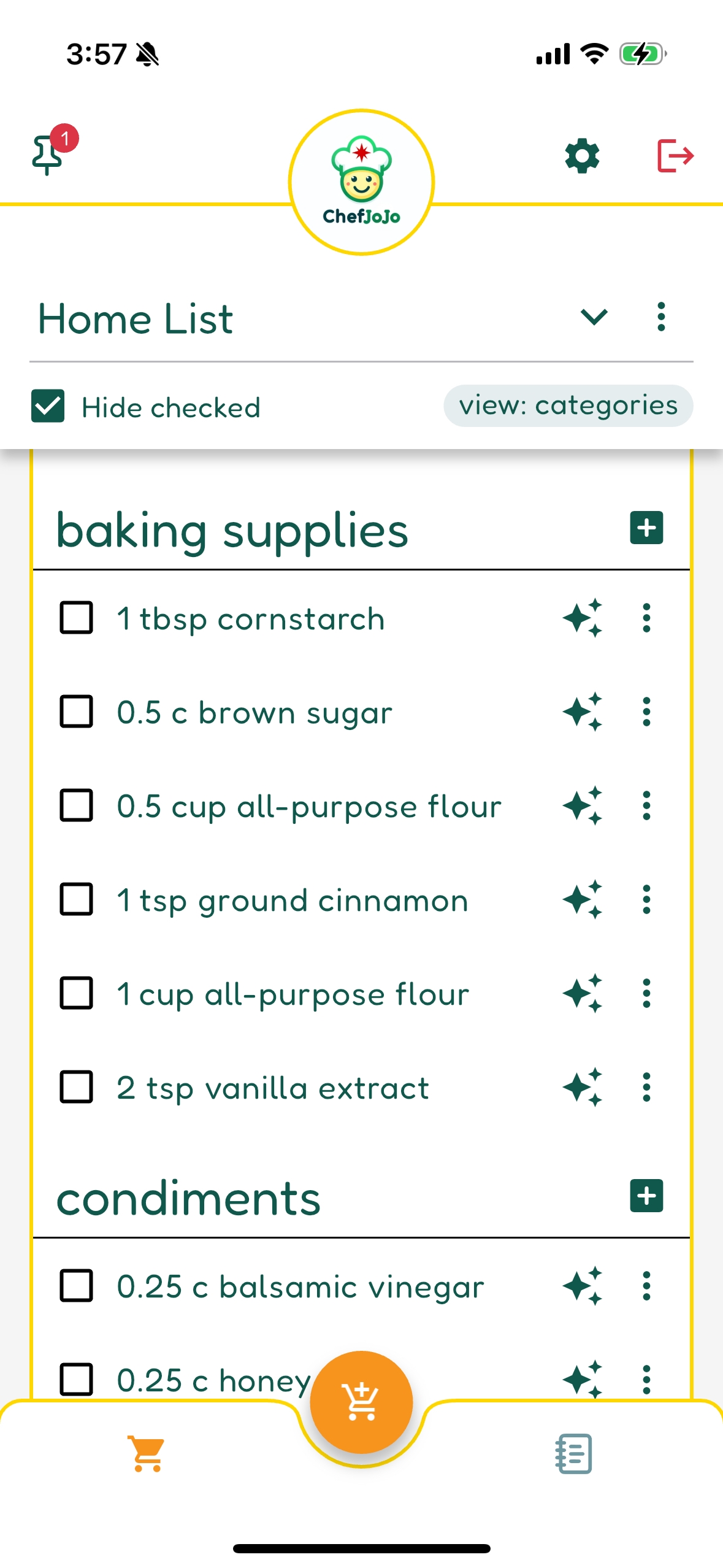 Grocery List